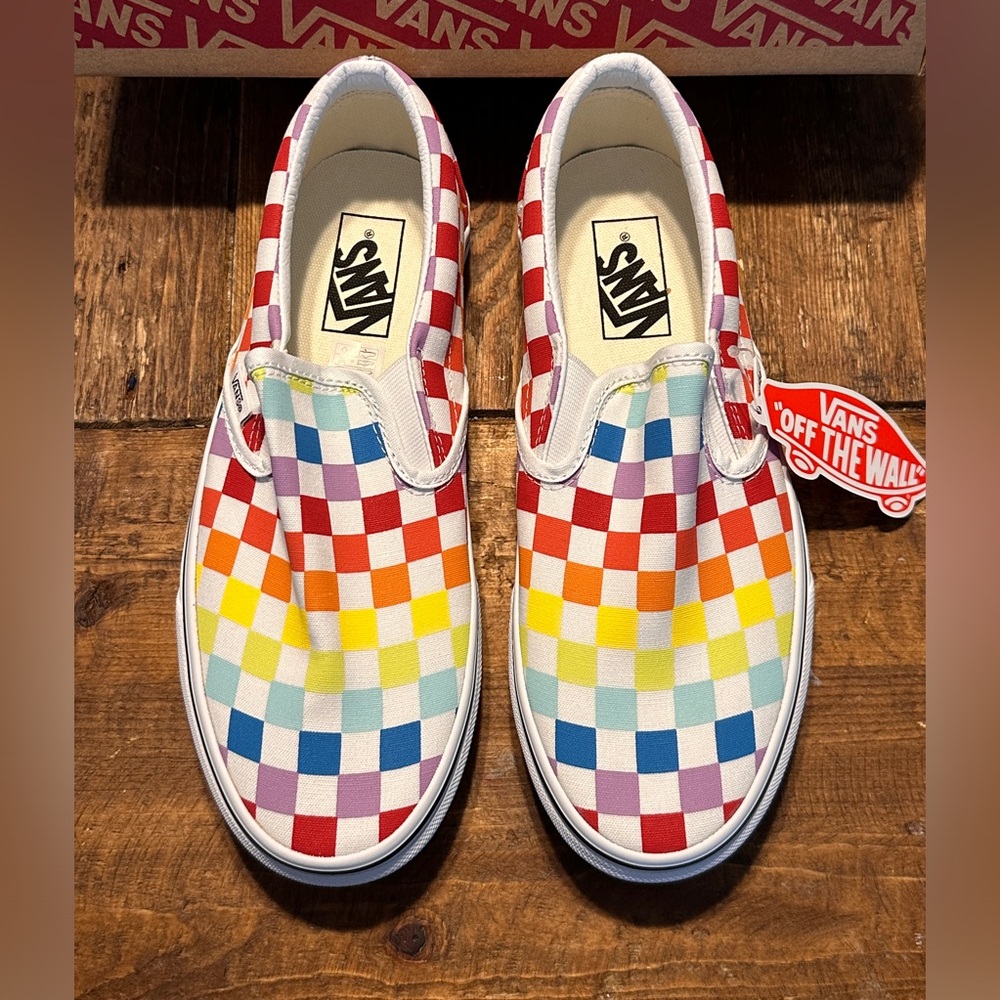 Vans Classic Slip-O Rainbow Checkerboard